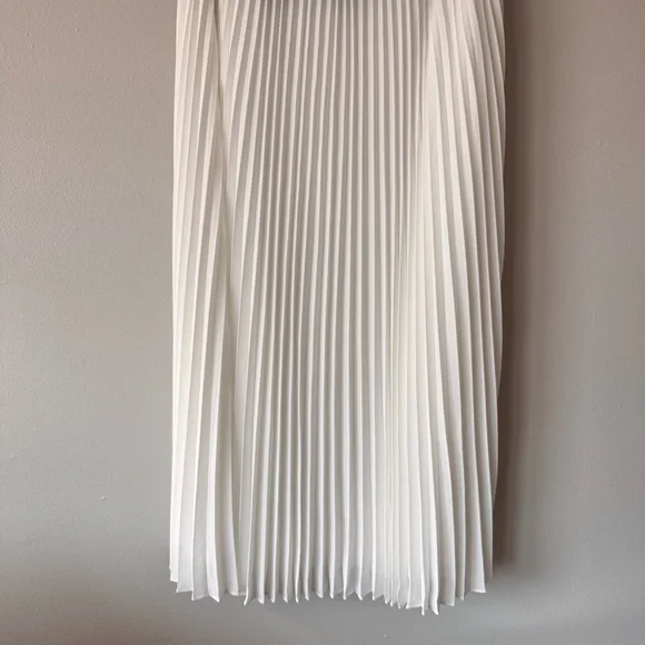 Simkhai Arie Faux Leather Bustier Dress Black White Pleated Strapless Sz 2 NWT - Picture 5 of 16